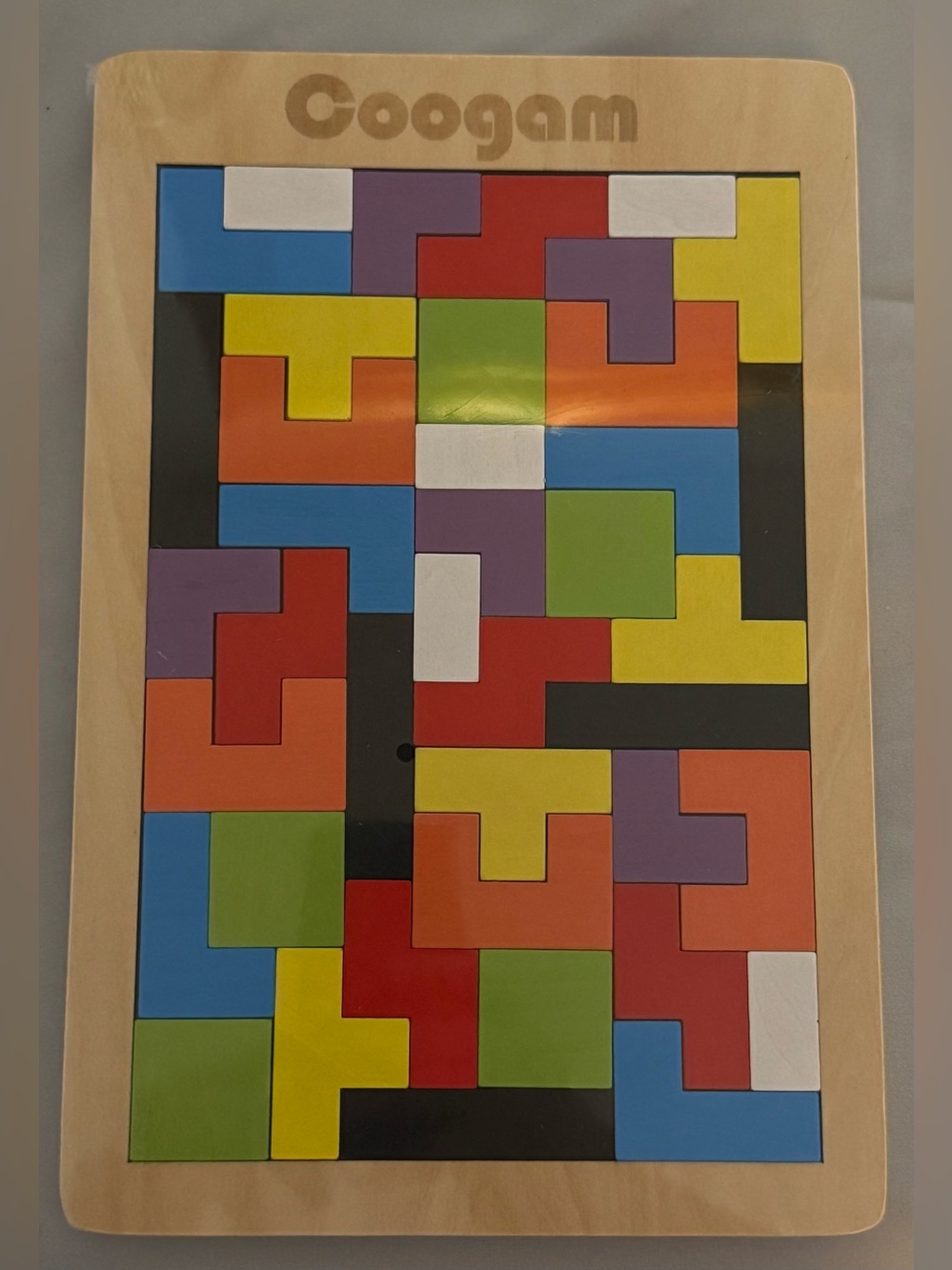 Colorful Wooden Puzzle Board - Multicolor